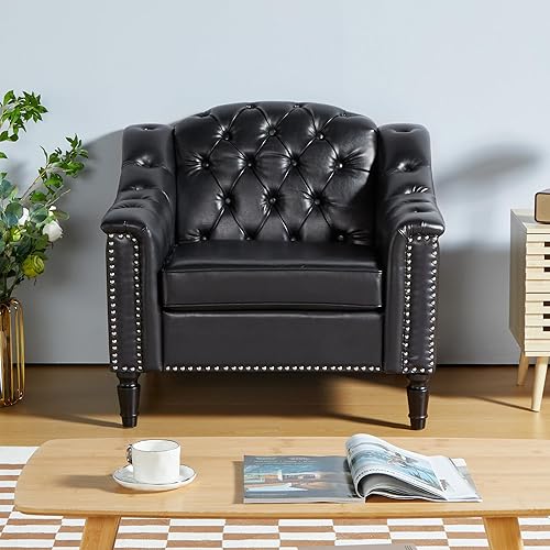 Miniatura 10 de LEVNARY Sofá de Terciopelo Moderno de Mediados de Siglo, Sofá Tapizado Grande de 80 pulgadas con Respaldo Alto, Sofá Cama Chesterfield Settee con