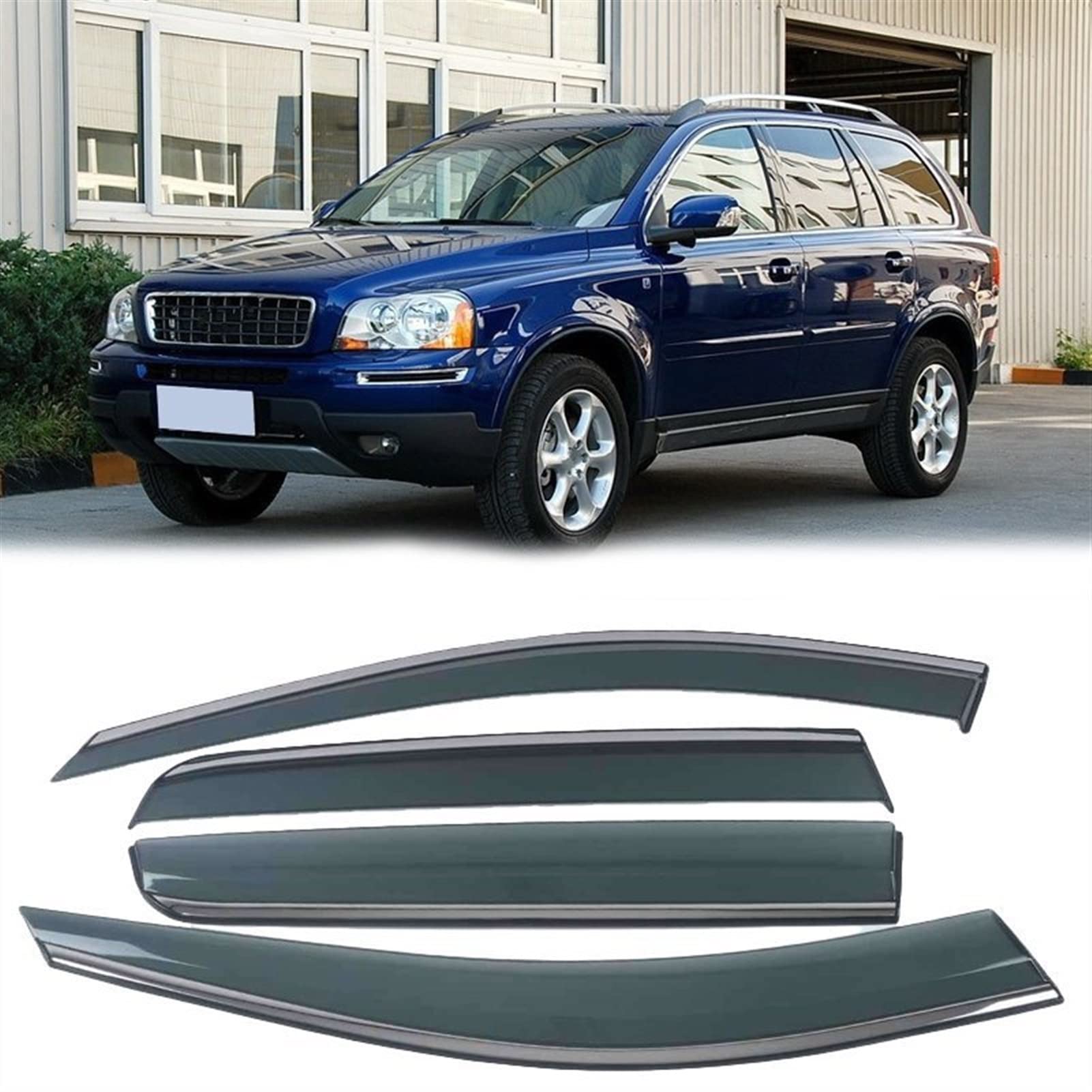 Garde d'air Volvo XC90 2009-2014 déflecteur de vitre anti-pluie et buée