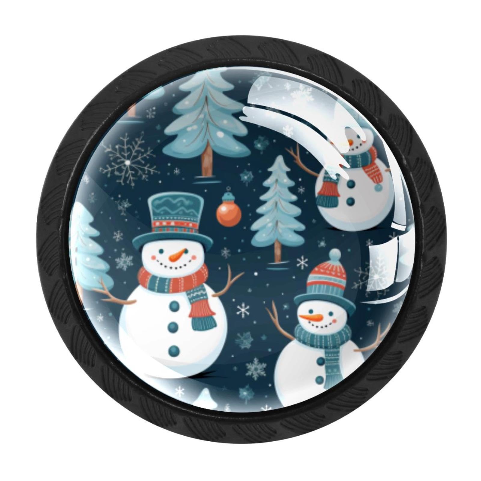 Chenzzzz Multicolored 02 4 Pack Christmas Snowman Kitchen Cabinet Knobs Drawer Knobs Dresser Knobs Matte Black Zinc Knobs Drawer Pulls Door Knobs Dresser Drawer Handles Knobs For Dresser Drawers