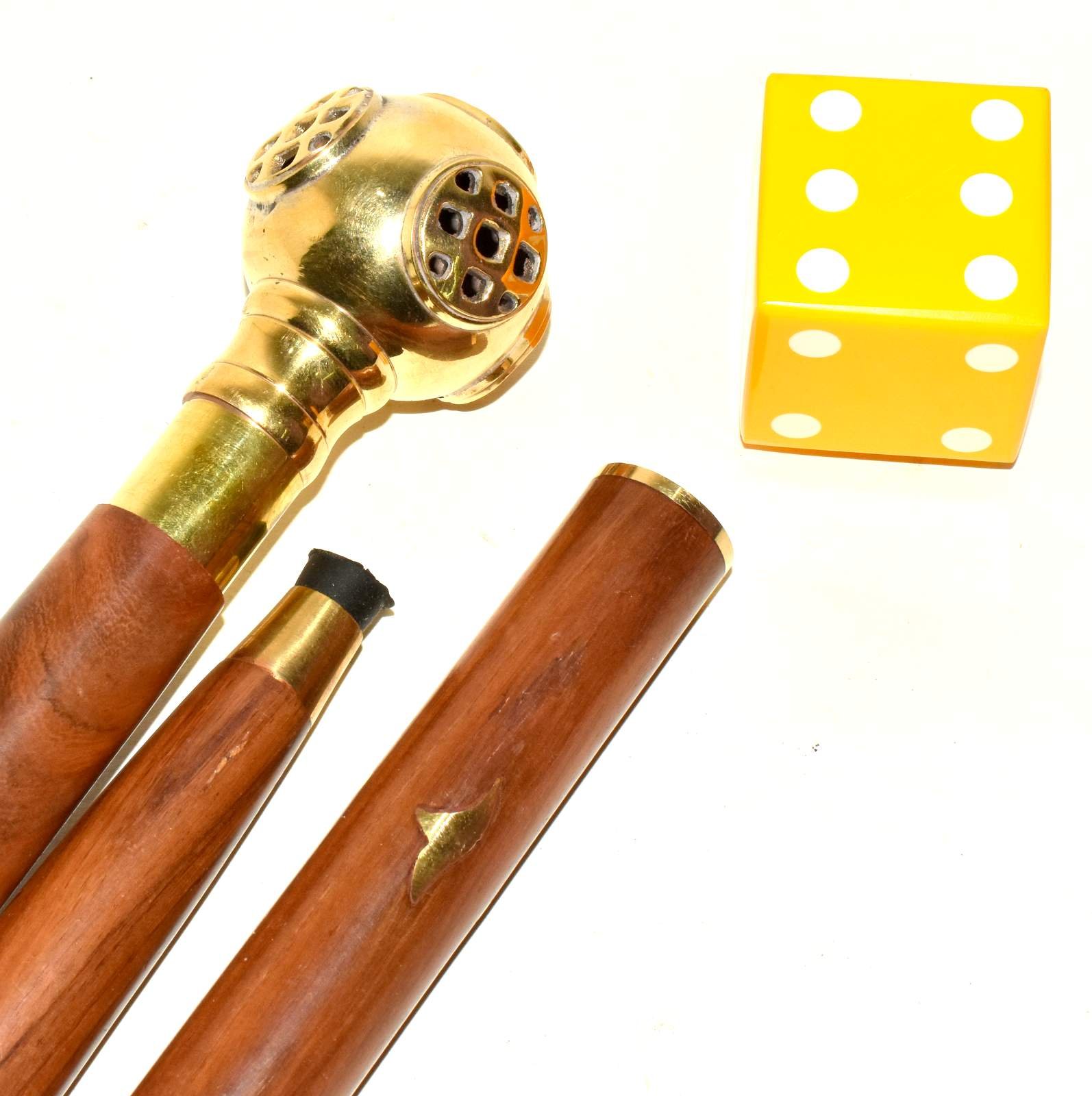 Queue De Billard Vintage 2 Parties - Bois Noble Et Incrustations Nacre - Homme