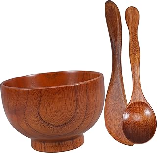 1 juego de máscara facial de madera, cuenco d...