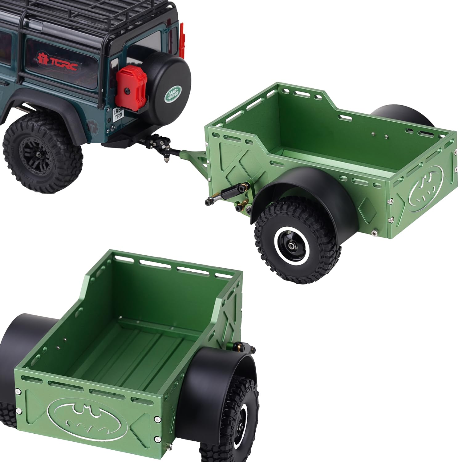 Amazon.com: TCRC Heavy Duty RC Mini Box Trailer for 1/16 1/18 1/24