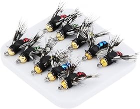 OriGlam Pack of 10 Fly Fishing Lures - Handmade Assortment Kit