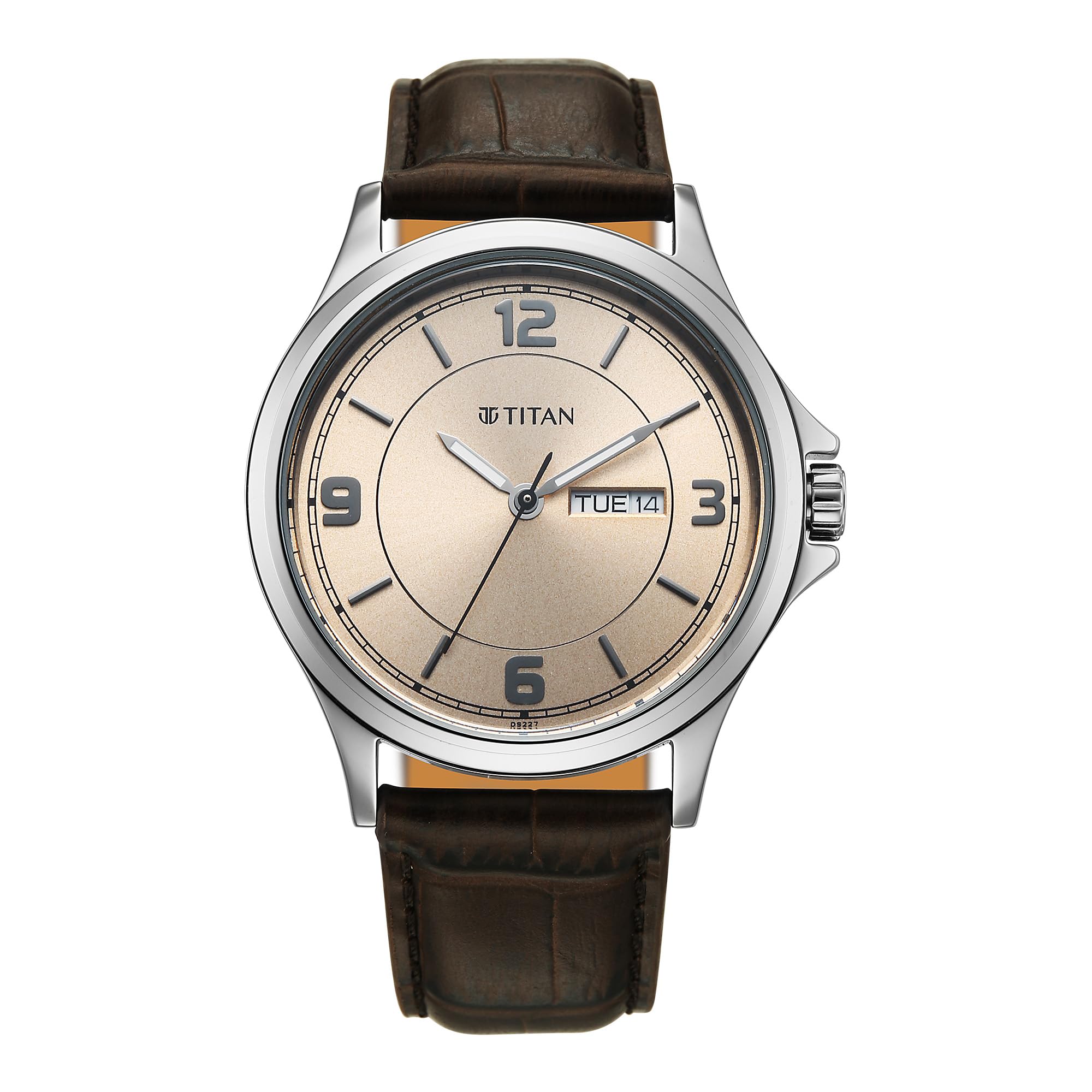 Titan Neo Arabic Quartz Beige Round Dial Men's Watch | Genuine Leather Strap Material | Watches for Men Analog - 1870SL11-image-36