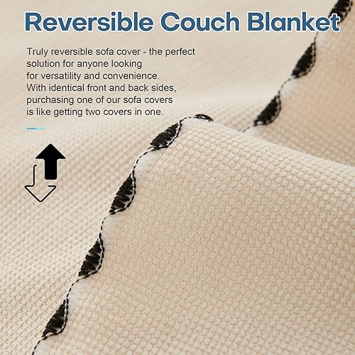 Miniatura 69 de Funda de sofá impermeable para mascotas, extra ancha, resistente al agua, lavable, para 3 cojines, a prueba de arañazos, para perros y gatos, 95 x