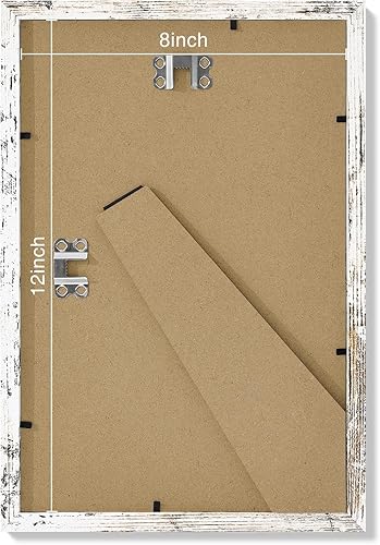 Vista 704 de Vittanly - Juego de 9 portarretratos, plexiglás resistente a rupturas, exhibe fotos de 12 x 12 pulgadas o, con paspartú, de 8 x 8 pulgadas, marcos