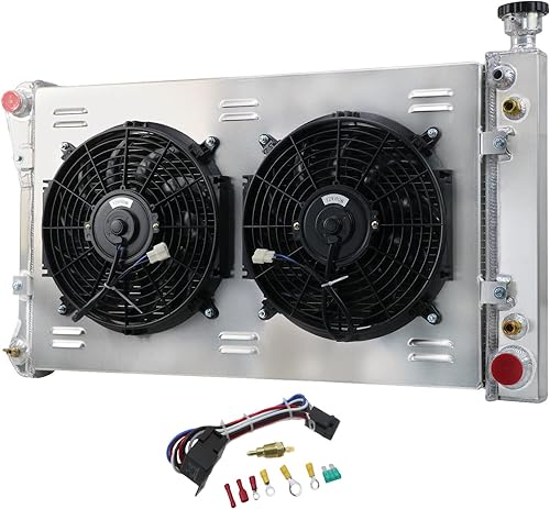 Relé de ventilador de aluminio de 3 filas para Chevy C1500 C2500 C3500 K1500 K1500 K2500 5.0L