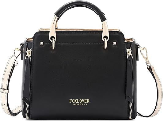 FOXLOVER Genuine Leather Purses and Handbags for Women Shoulder Bag Top Handle Satchel Purse Tote for ladies