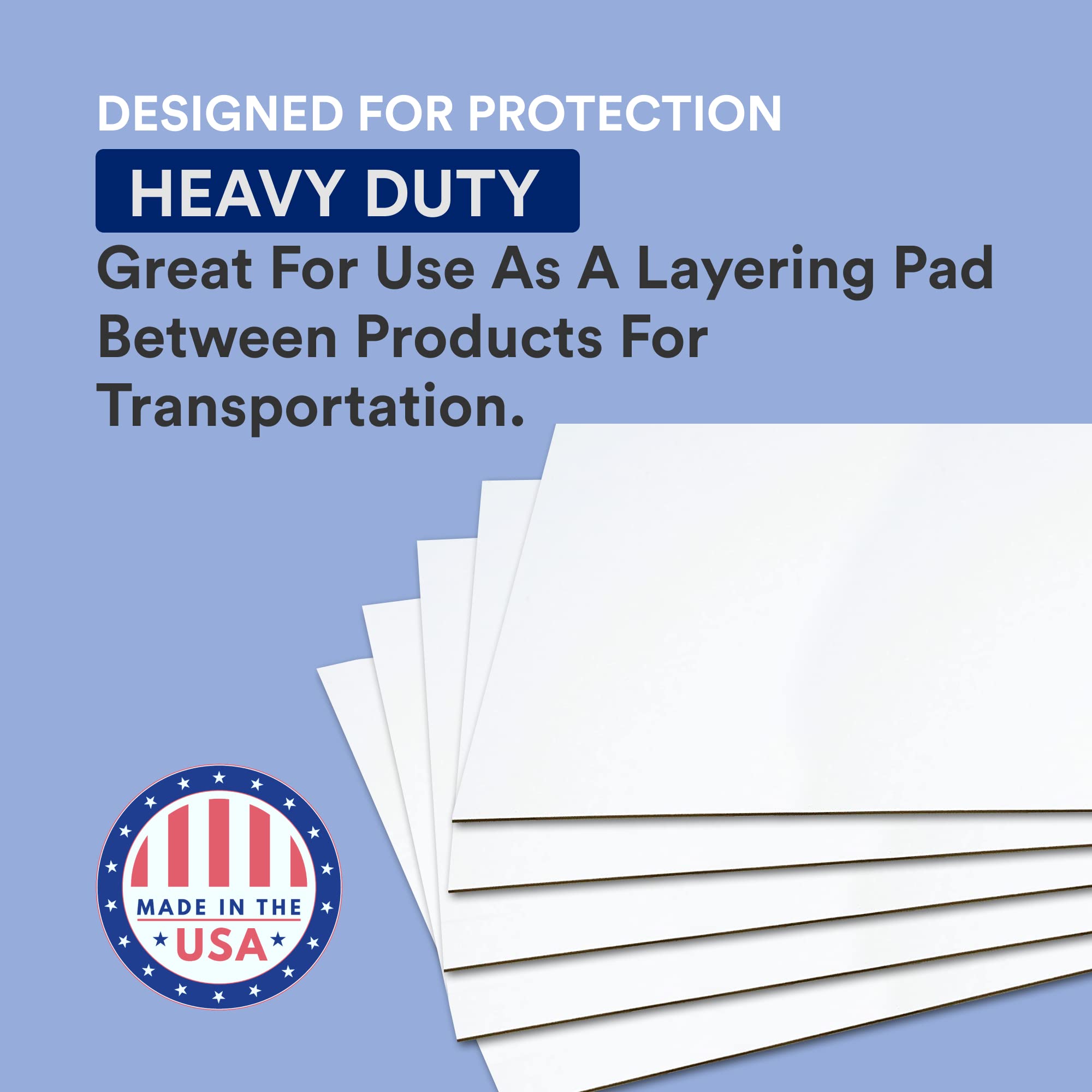 BOX USA Moving Corrugated Sheets large, 40"L x 48"W, 5-Pack | Corrugated Cardboard Sheets for Packing, Shipping and Storage 40x48