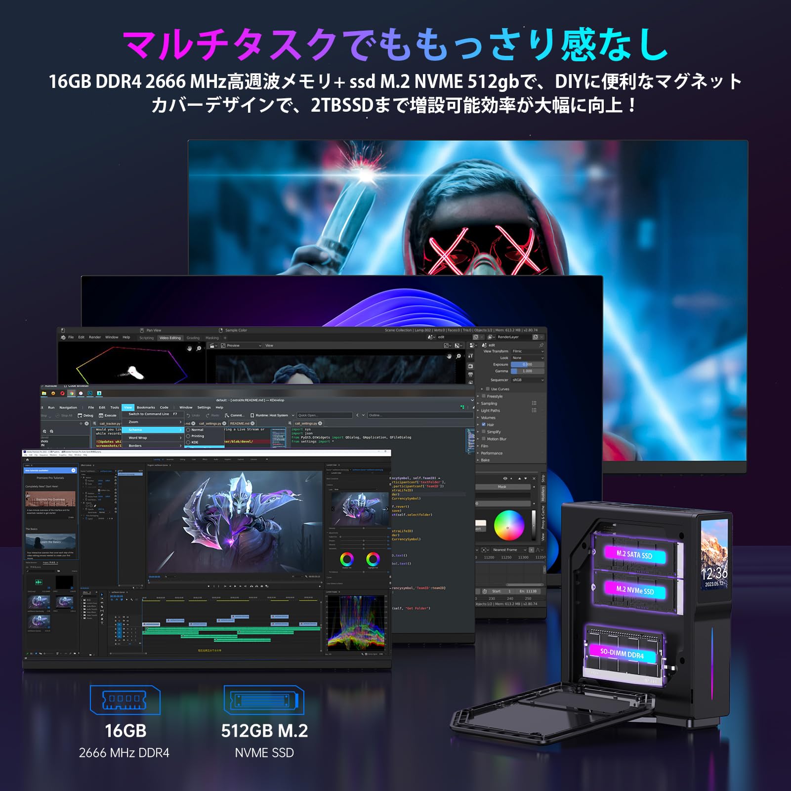 Amazon.co.jp: 2024革新版カクカク感じない最大3.4GHz ミニpc n100