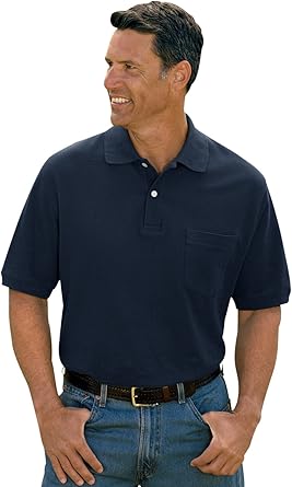 Harbor Bay by DXL Big and Tall Pocket Piqué Polo