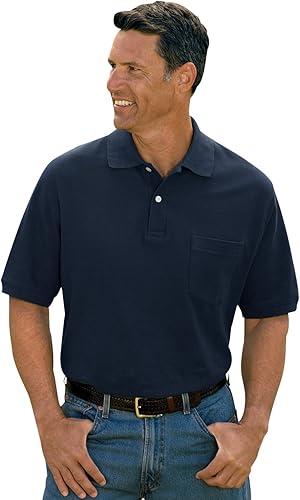Harbor Bay by DXL Big and Tall Pocket Piqué Polo