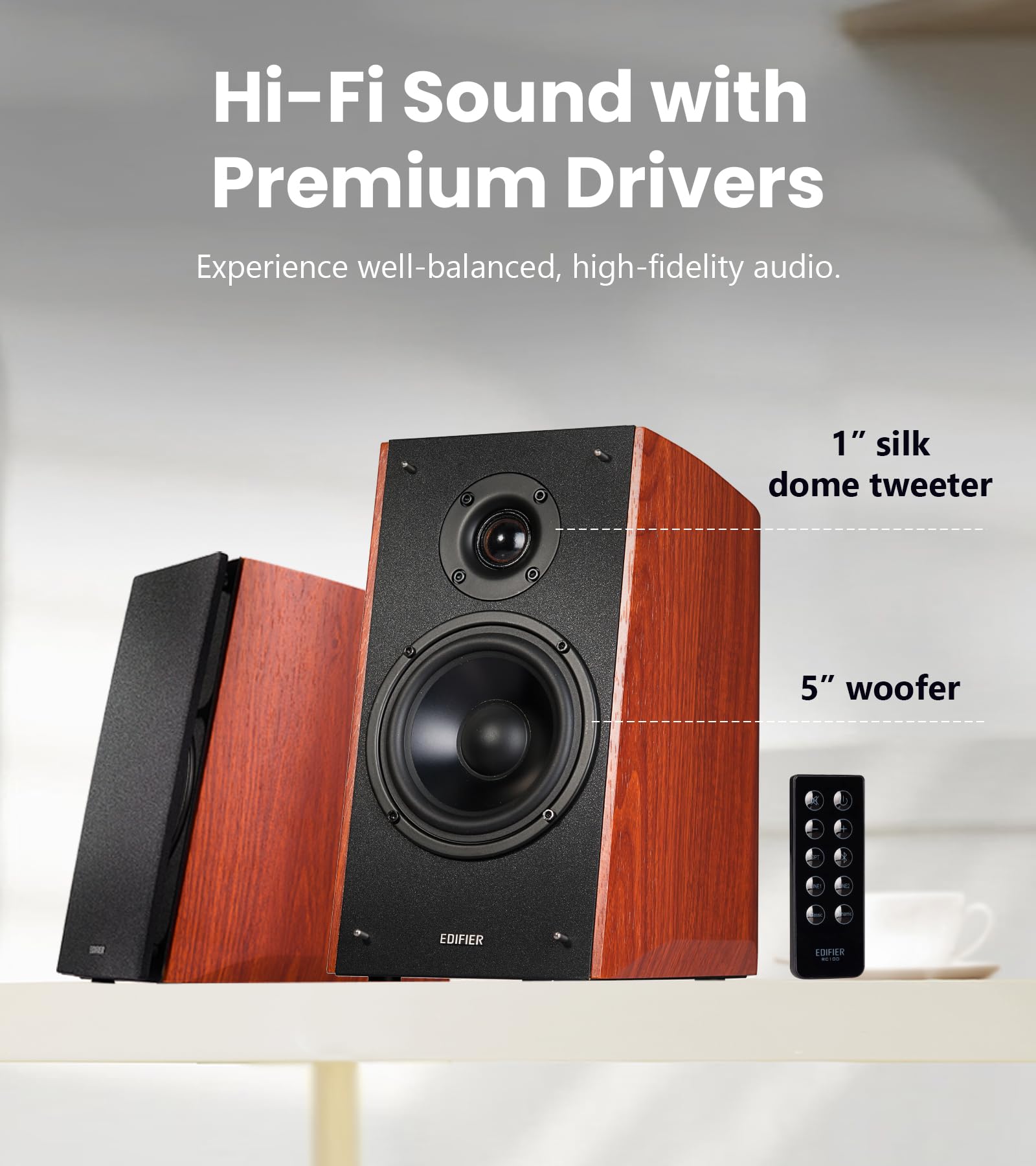 Edifier R2000DB Active Bluetooth Bookshelf Speakers 2.0 Wireless