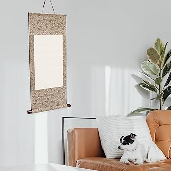 Amazon.co.jp: 大判 白抜き掛軸 書道用紙 空白の書道紙 白紙