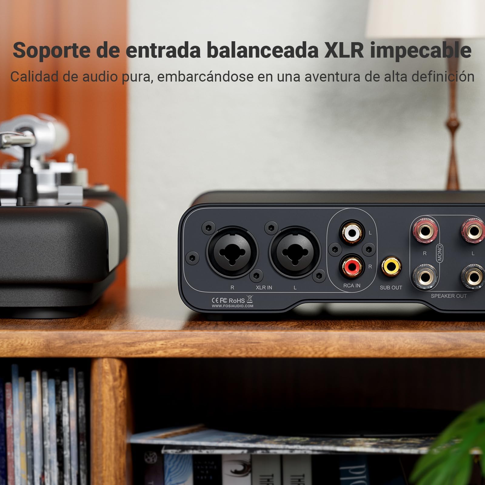 Fosi Audio ZA3 Amplificador HiFi Estéreo/Mono+Fosi Audio SP601 Altavoces de Estantería