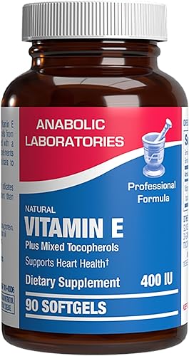 Cápsulas blandas de vitamina E de 400 UI – Fórmula clínica Complejo de suplemento de vitamina E natural con tocoferol d-alfa y tocoferoles mixtos