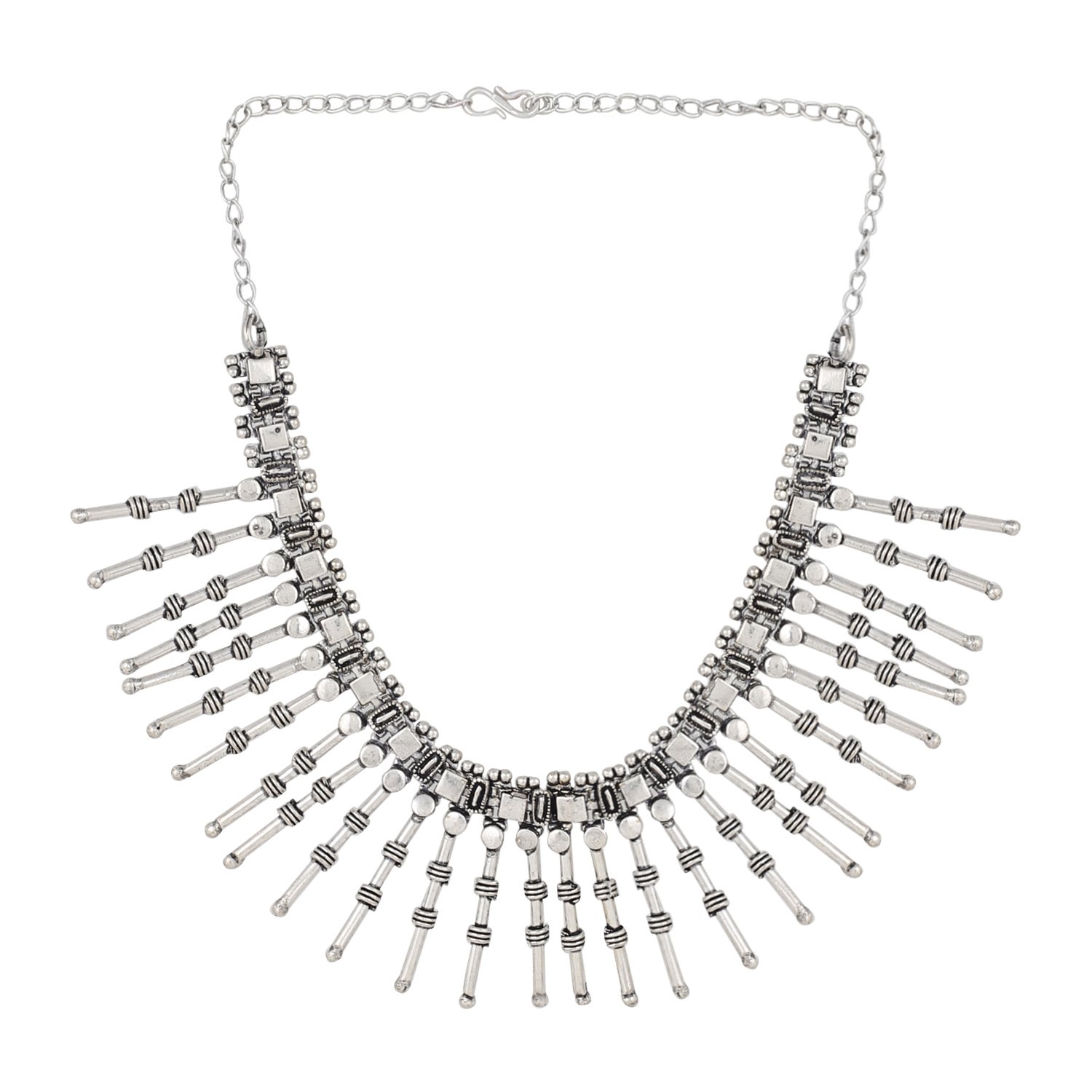 Andaaz Metal Choker Oxidized Silver Necklace for Women and Girl (B07D9PQXHT) Amazon Price History, Amazon Price Tracker