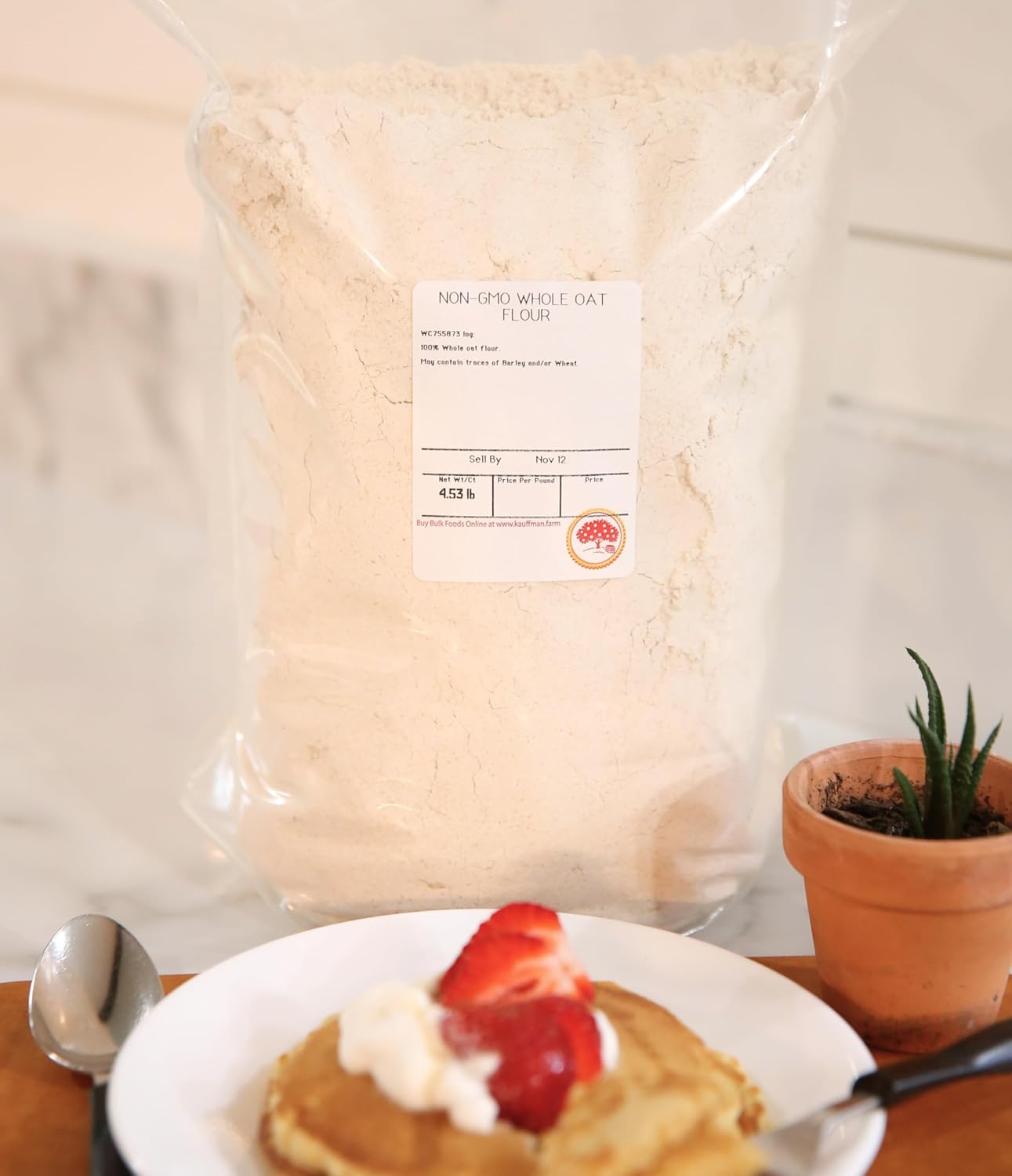Kauffman Orchards Whole Oat Flour In Bulk, 10 Pound Bag