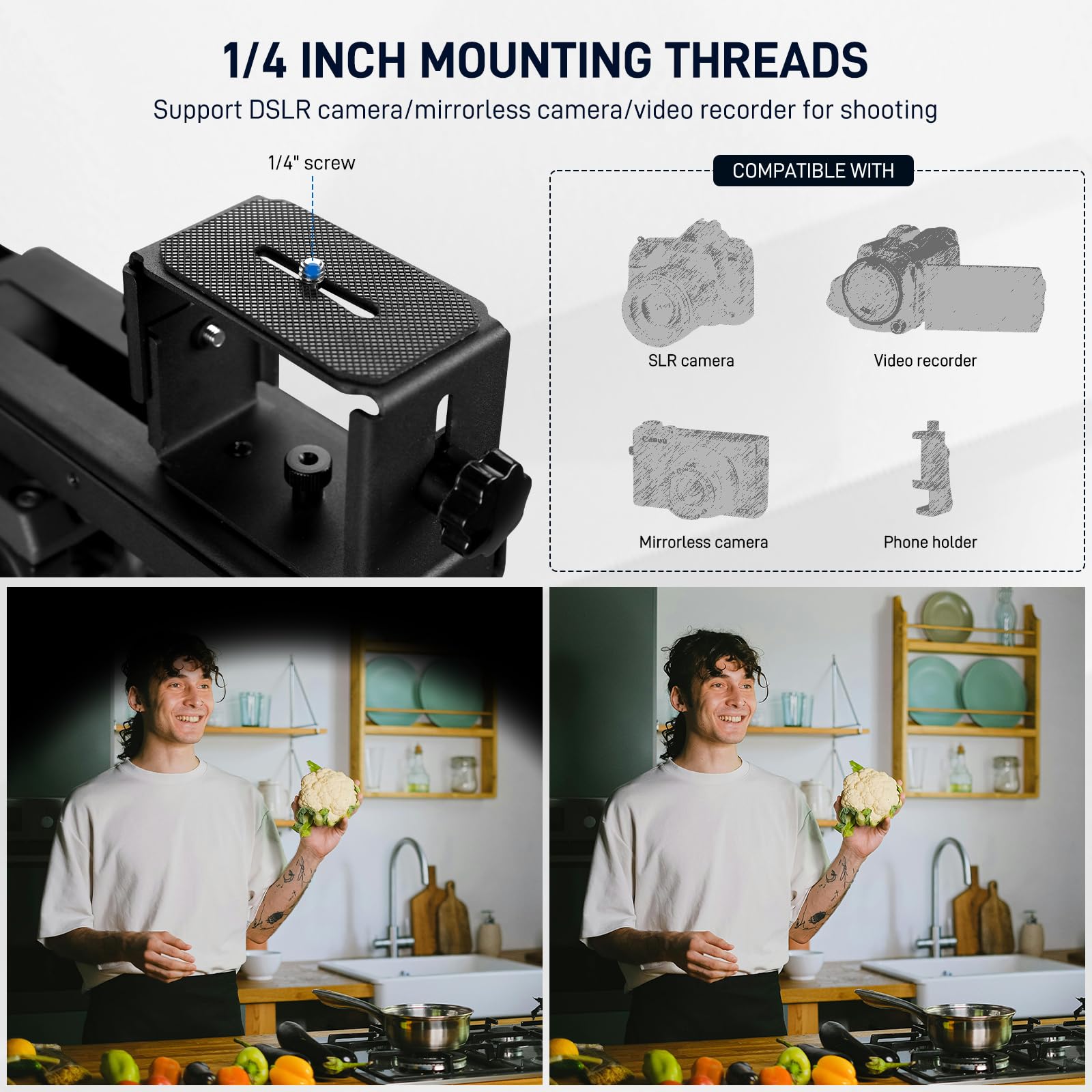 GVM Téléprompteur 12" avec télécommande et Application, téléprompteur Pliable pour Tablette, téléphone, Appareil Photo Reflex numérique, prompteur avec Sac de Transport, écran HD réfléchissant, pour