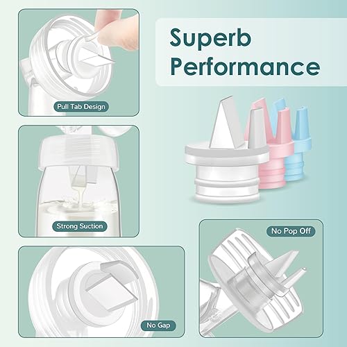 Miniatura 4 de Maymom Válvula Duckbil con lengüeta de tracción compatible con bombas Luna MedelaSpectraAvent SCF332334394391430330Motif Luna válvula de repuesto