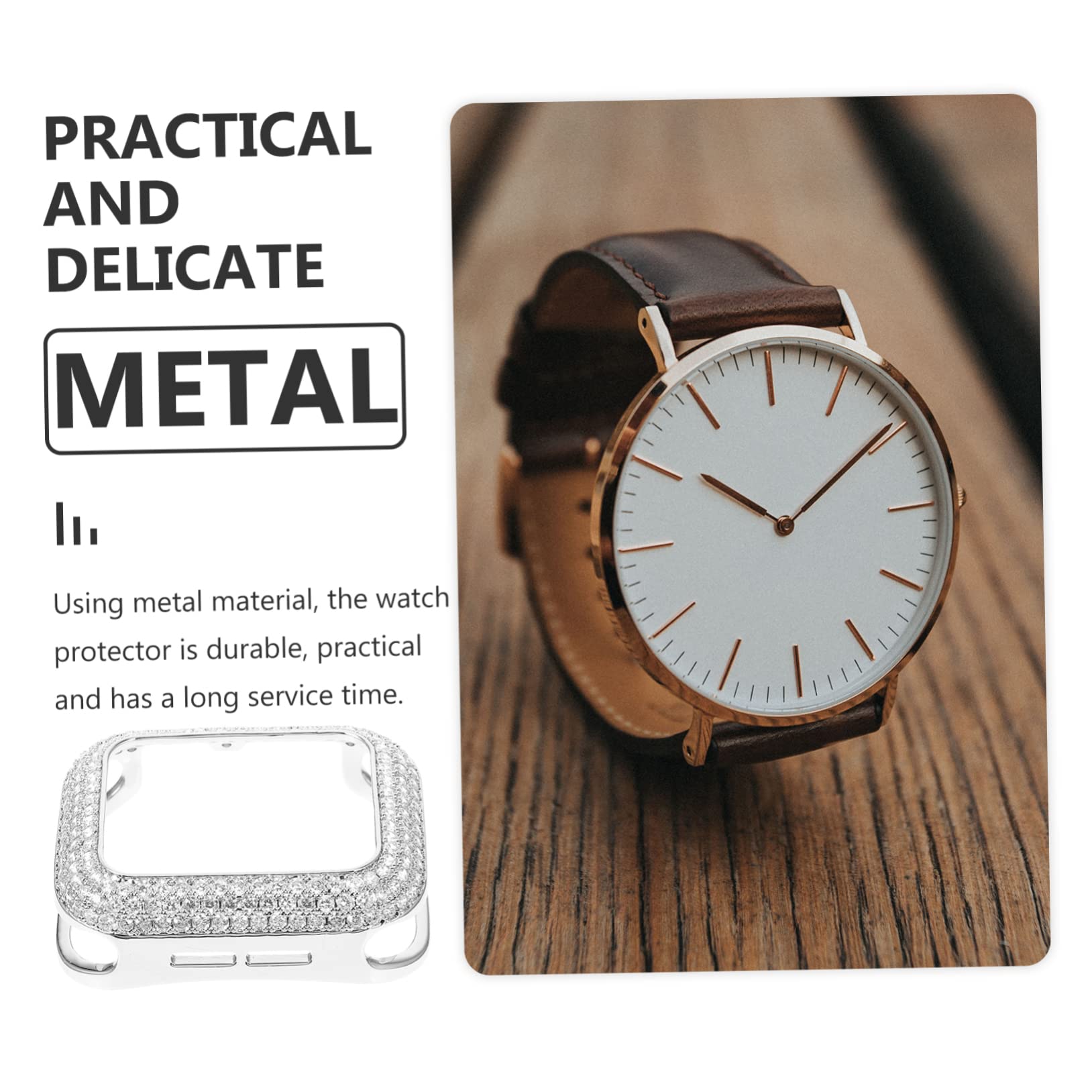 Coque de Montre Connectée Argenté en Métal pour Montre 7 6 5