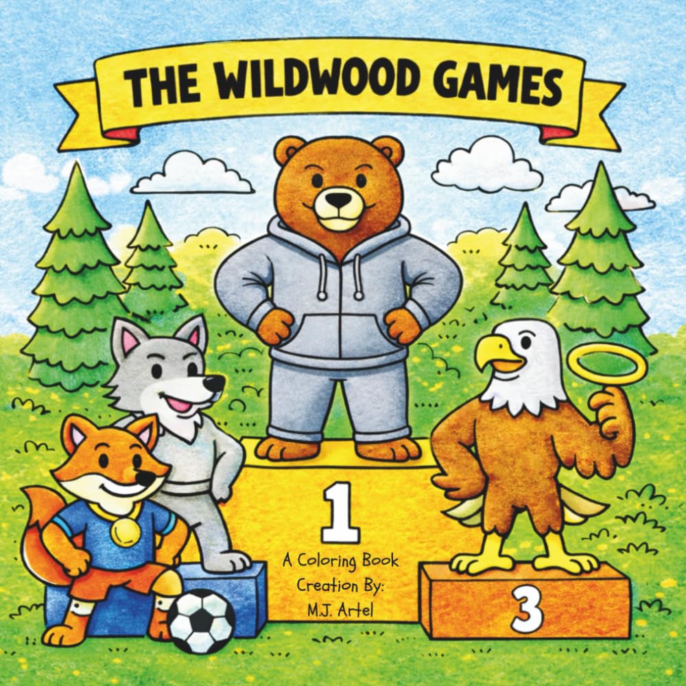 The Wildwood Games Coloring Book: Forest Animal Tournament - Foxes, Bears, Wolves, and Eagles Compete | 35+ Illustrations for Kids