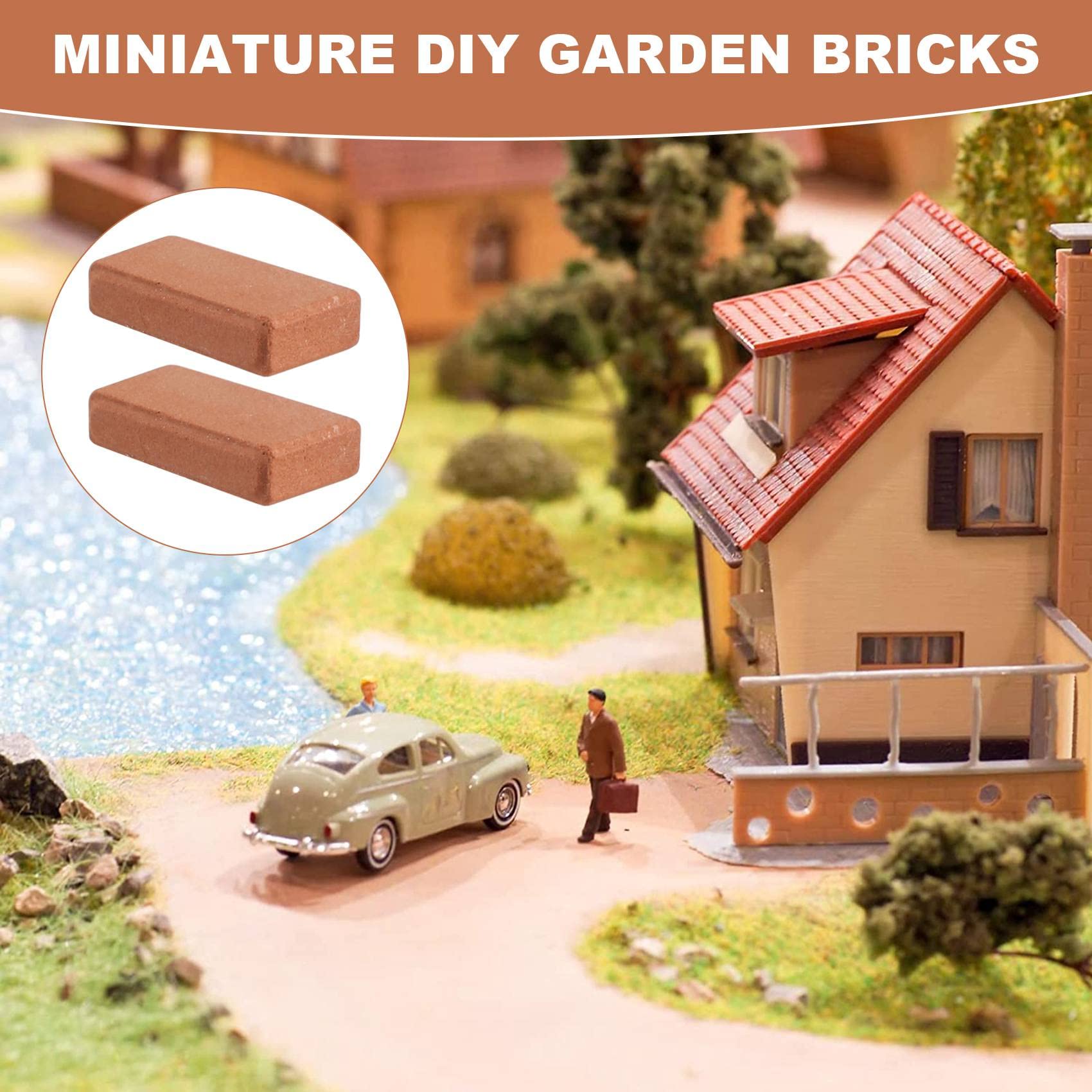 150/200 pièces Mini briques pour aménagement paysager briques
