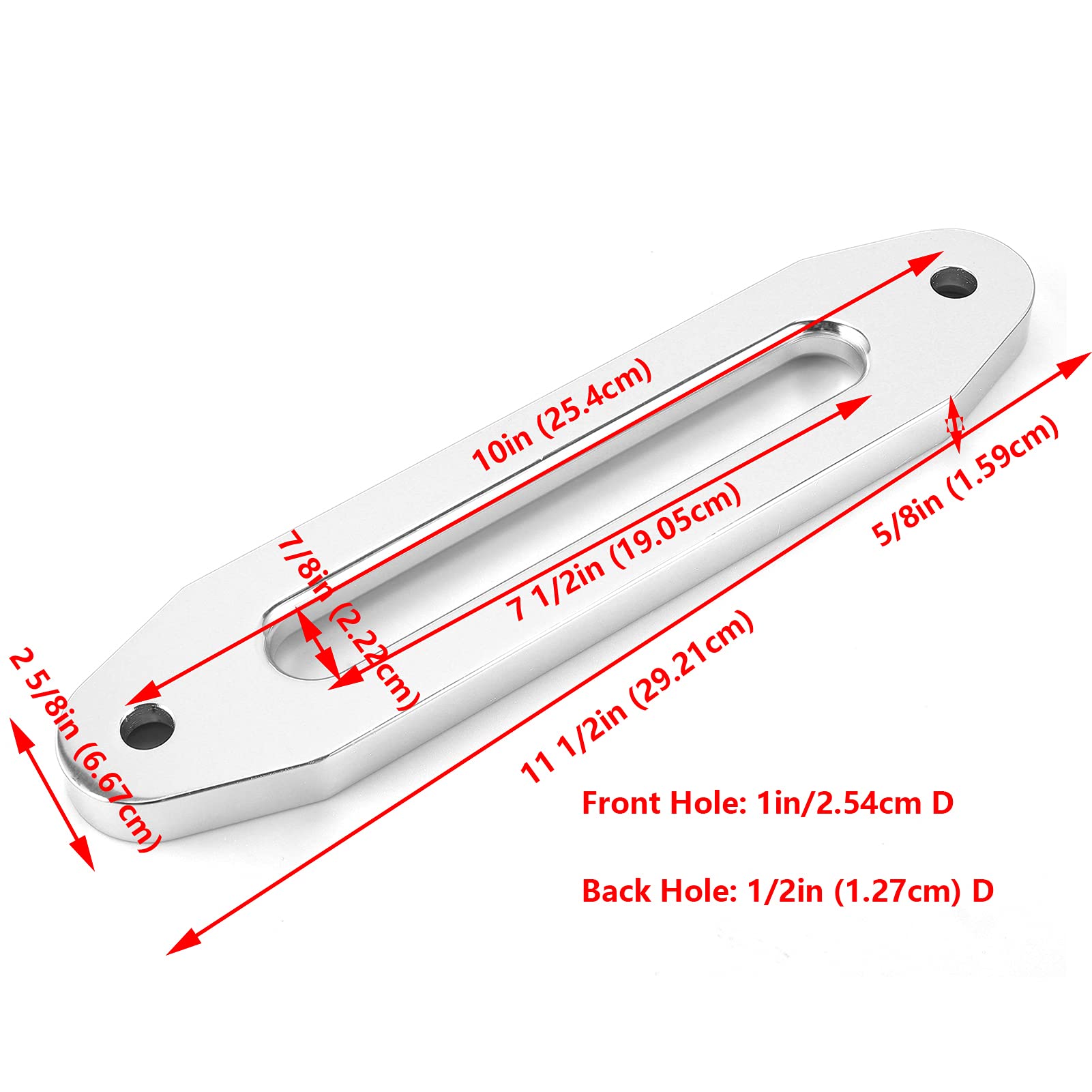 Qqmora 254mm 10in 8000lbs 15000lbs Hawse Fairlead Winch Rope Aluminum Offroad Vehicle