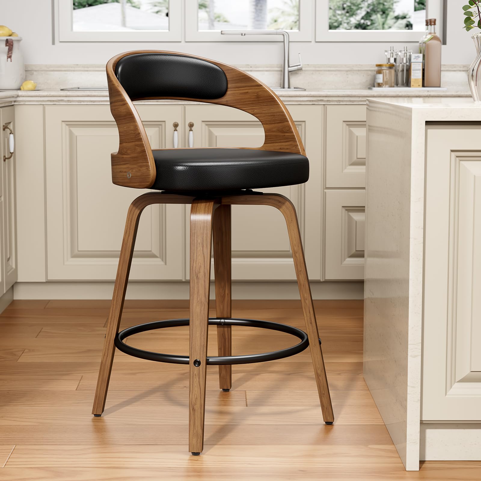 REONEY Swivel Bar Stools Set of 1, 26