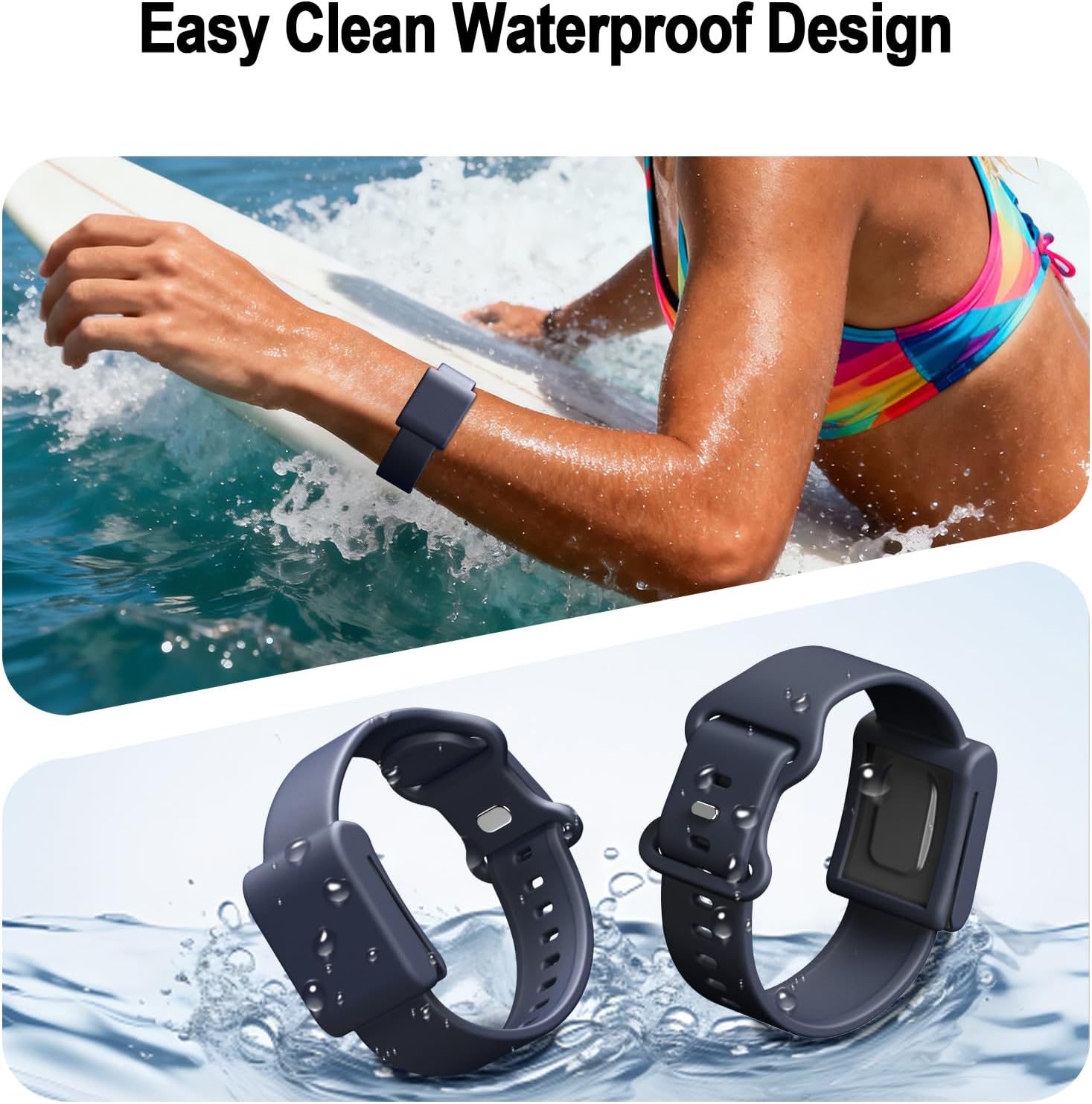 Vanet Nylon & Silicone Straps Compatible for Whoop 5.0 Bands Peak, MG Life and One, Adjustable Sport Replacement Band for Men Women