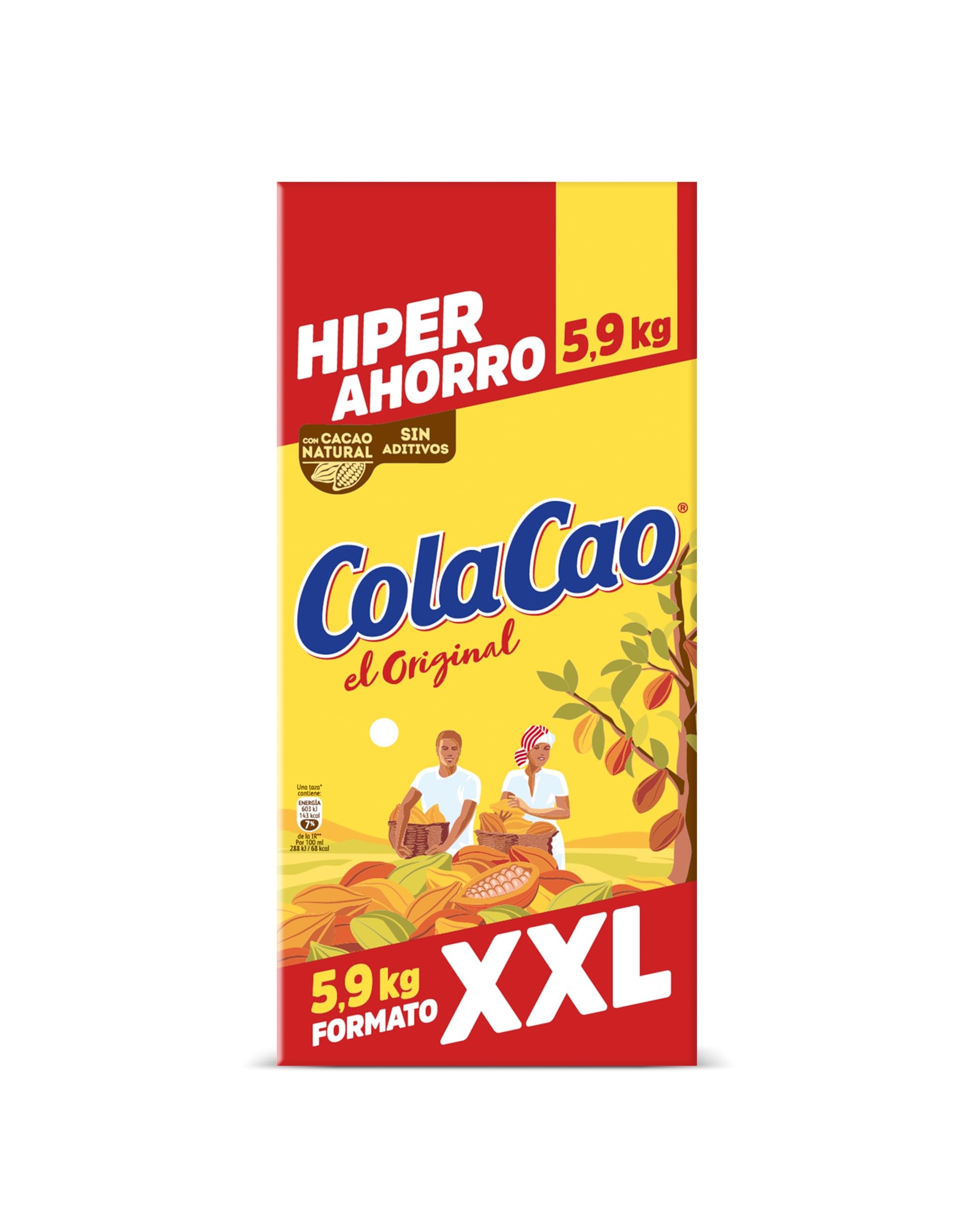 ColaCao Original, Cacao Soluble Natural sin Aditivos, Formato Ahorro XXL, 5,9 kg — view 2