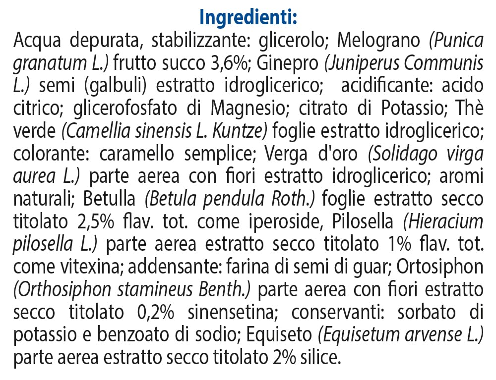 ESI Diurerbe Forte Integratore Alimentare Melograno Senza Glutine Vegano 24 Pocket Drink