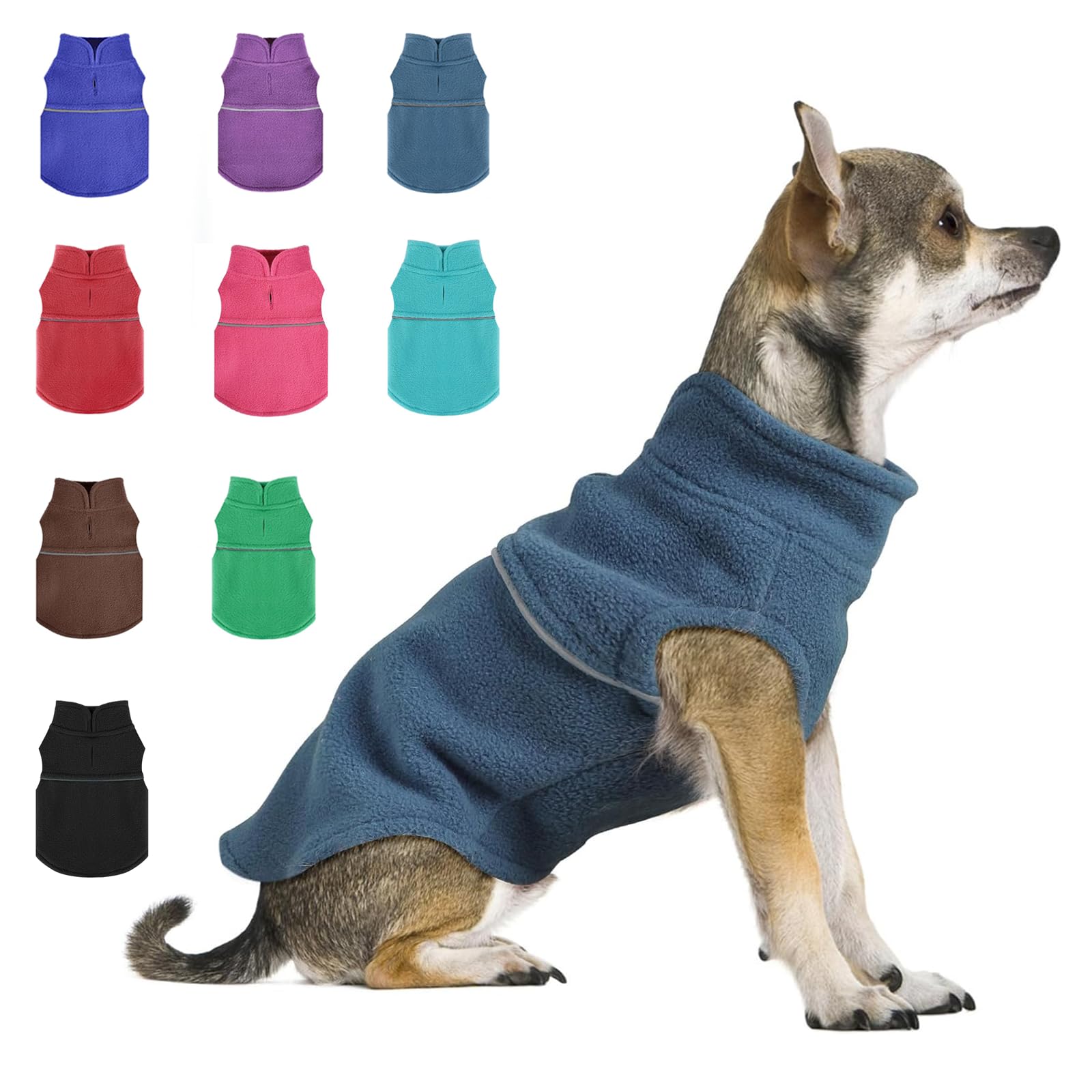 Dog Sweaters for Small Dogs Girl Fleece Vest Dog Sweater with Leash Hole Warm Pullover Puppy Jacket Small Doggy Sweater Female Winter Doggie Clothes