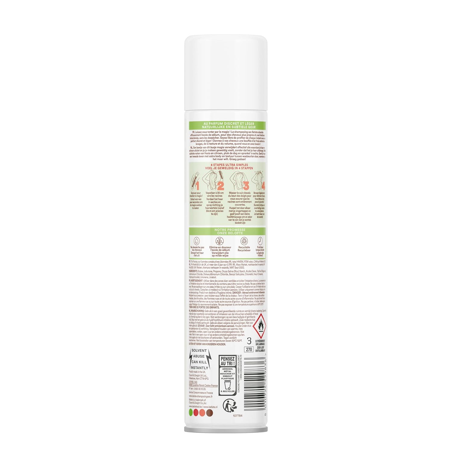 Batiste Shampoo Dry Bare 6.73 Ounce (200ml) (2 Pack)