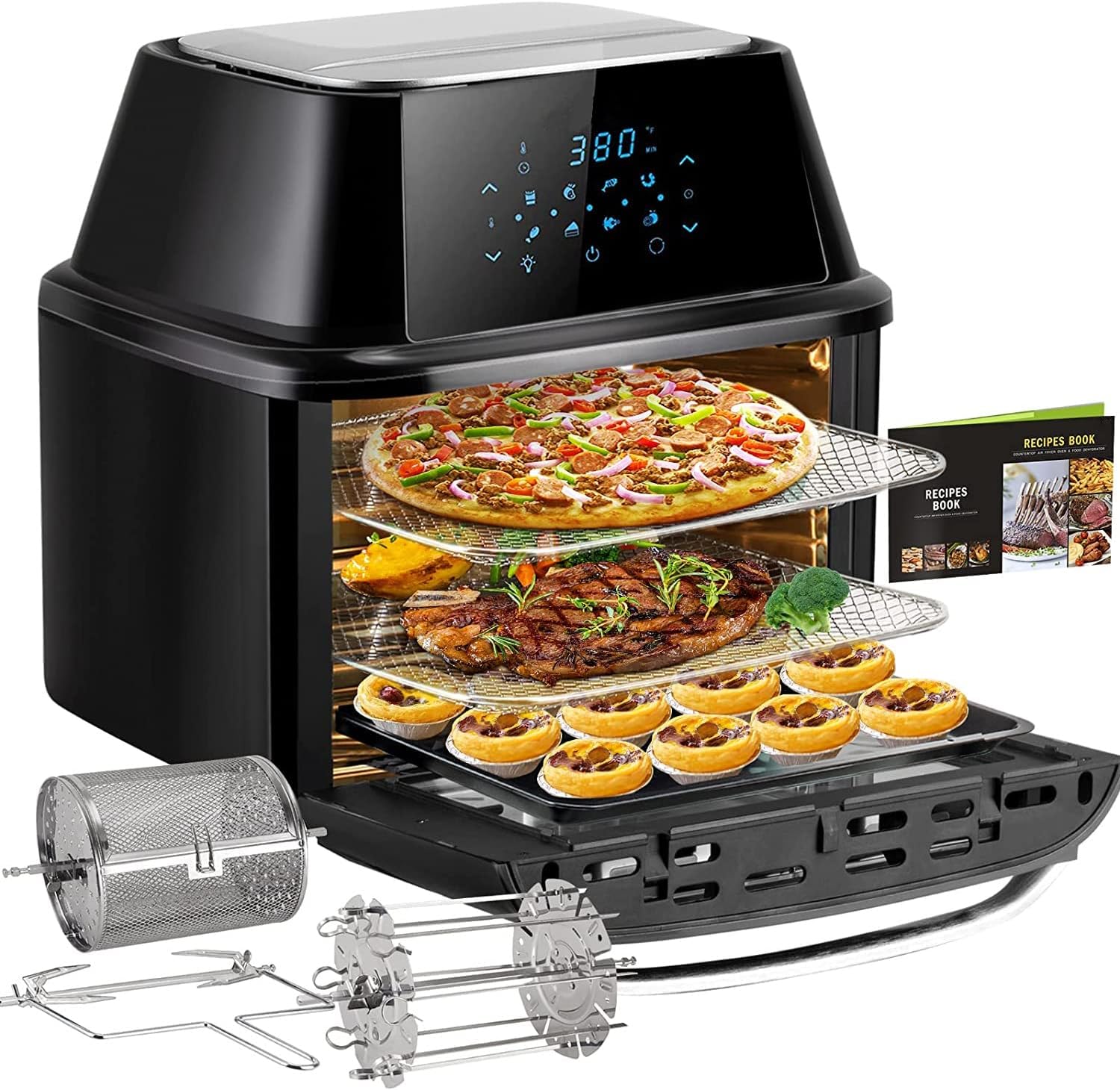 Air Fryer Oven 17Quart, Large Digital LED Screen