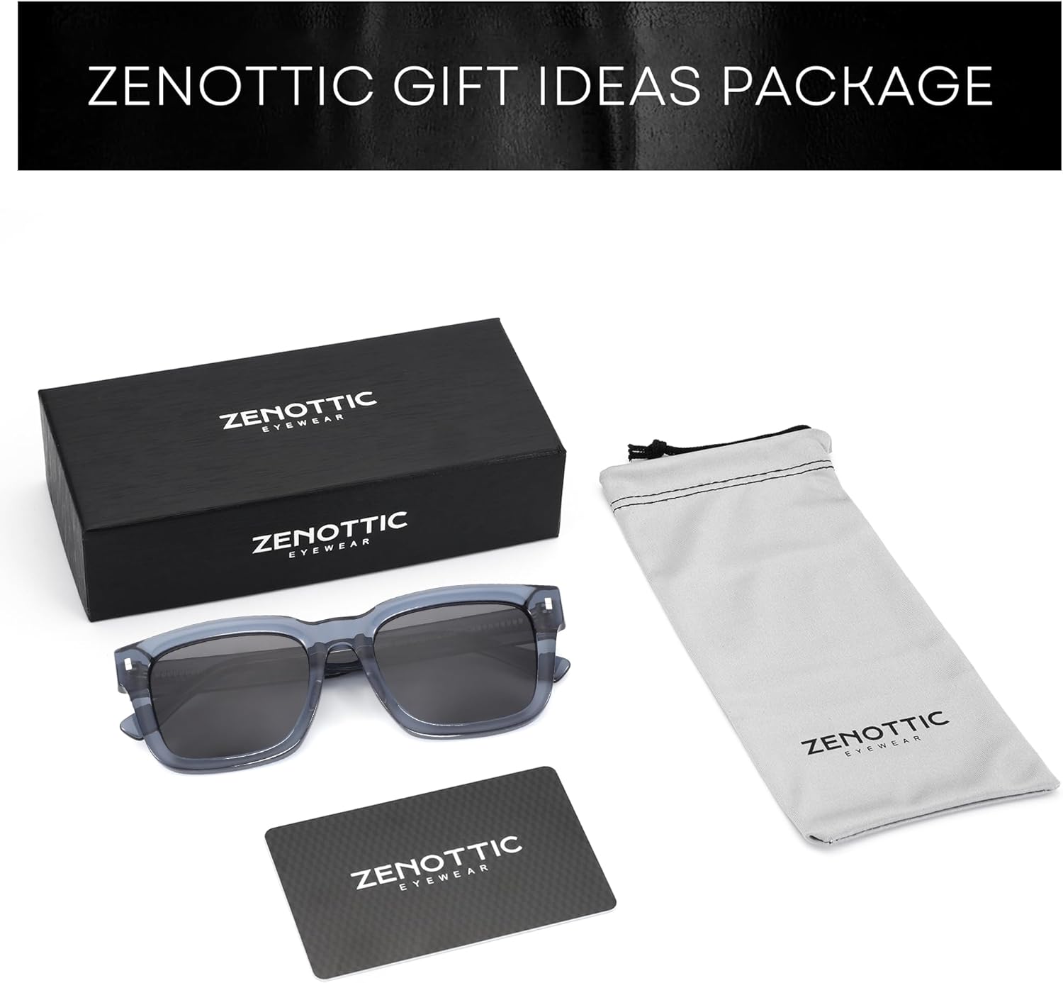 ZENOTTIC Polarized Sunglasses for Men Square: Classic Sun Glasses 100% UV Protection for Women - Large Unisex Designer Shades - Image 6