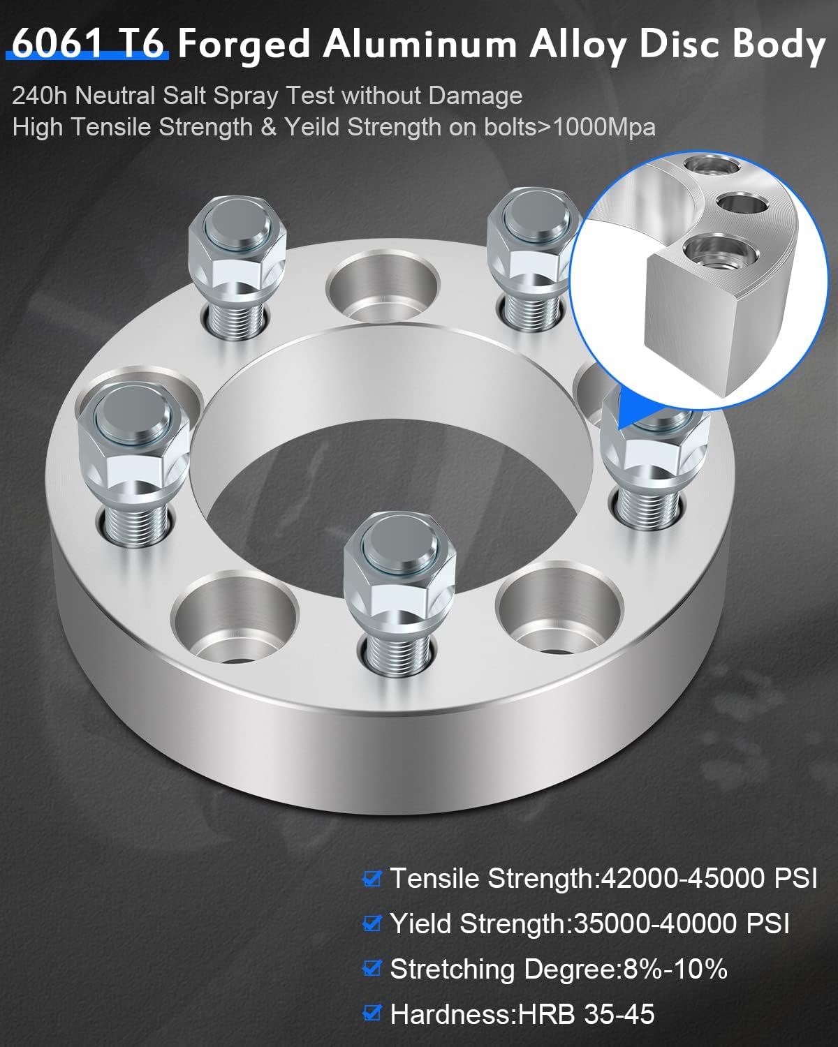 ECCPP 5x4.5 to 5x4.5 Wheel Spacers 1.25inch 5x114.3mm fit 03-05 for Aviator 84-01 for Cherokee 67-73 for Cougar 92-11 for Crown Victoria 07-14 for Edge-4PCS