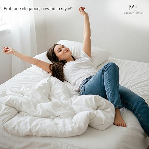 Miniatura 2 de Sábanas de algodón egipcio de lujo, 1000 hilos, ultrasuaves y transpirables, bolsillo extra profundo de 18 pulgadas, juego de 4 piezas, tamaño