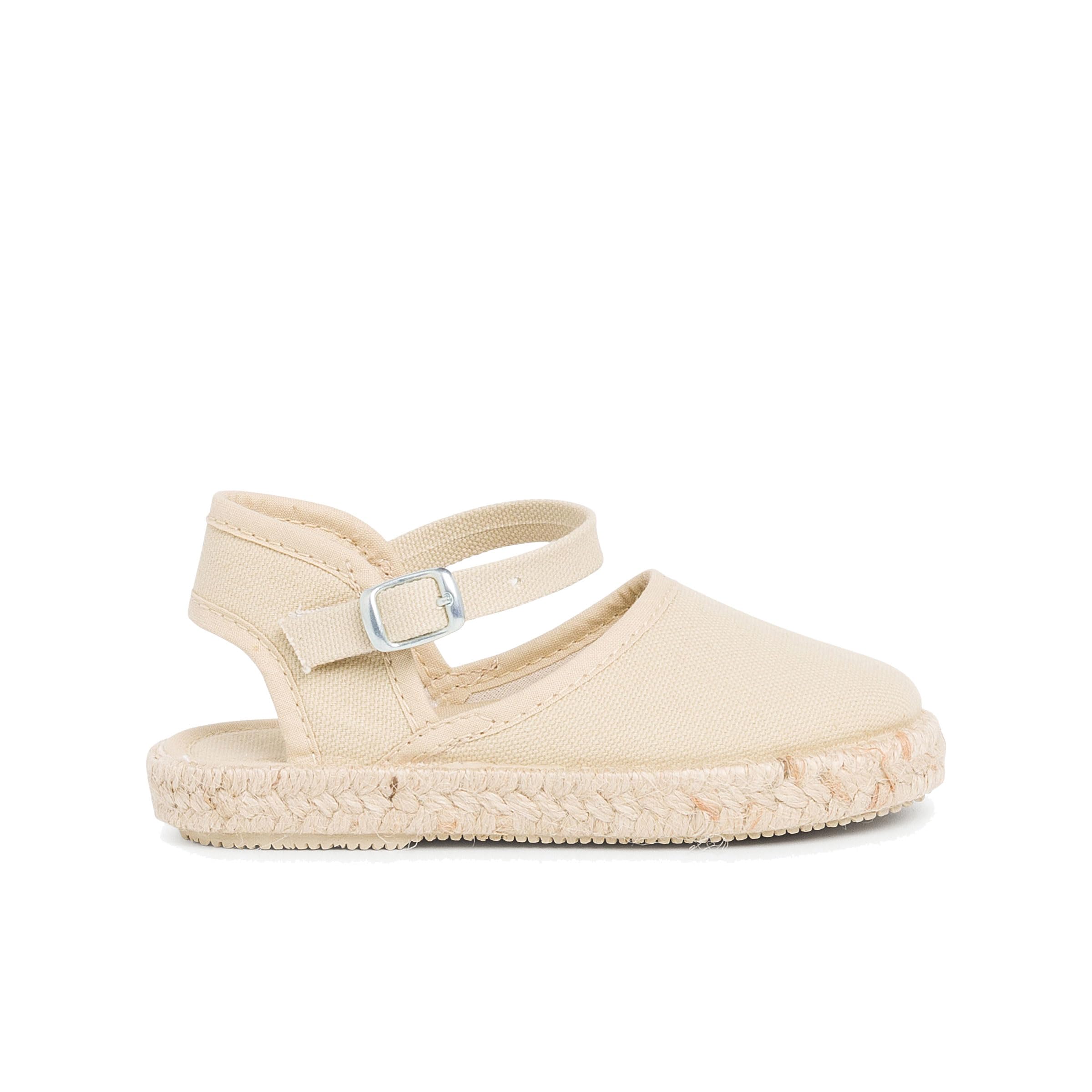 Pisamonas Alpargatas para Niñas con Hebilla Talla 26 Color Arena