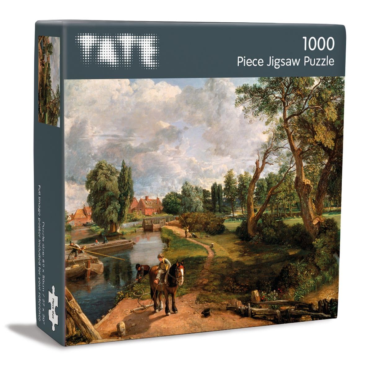 John Constable - 1000 Piece Jigsaw Puzzle with Full Image Poster - Flatford Mill
