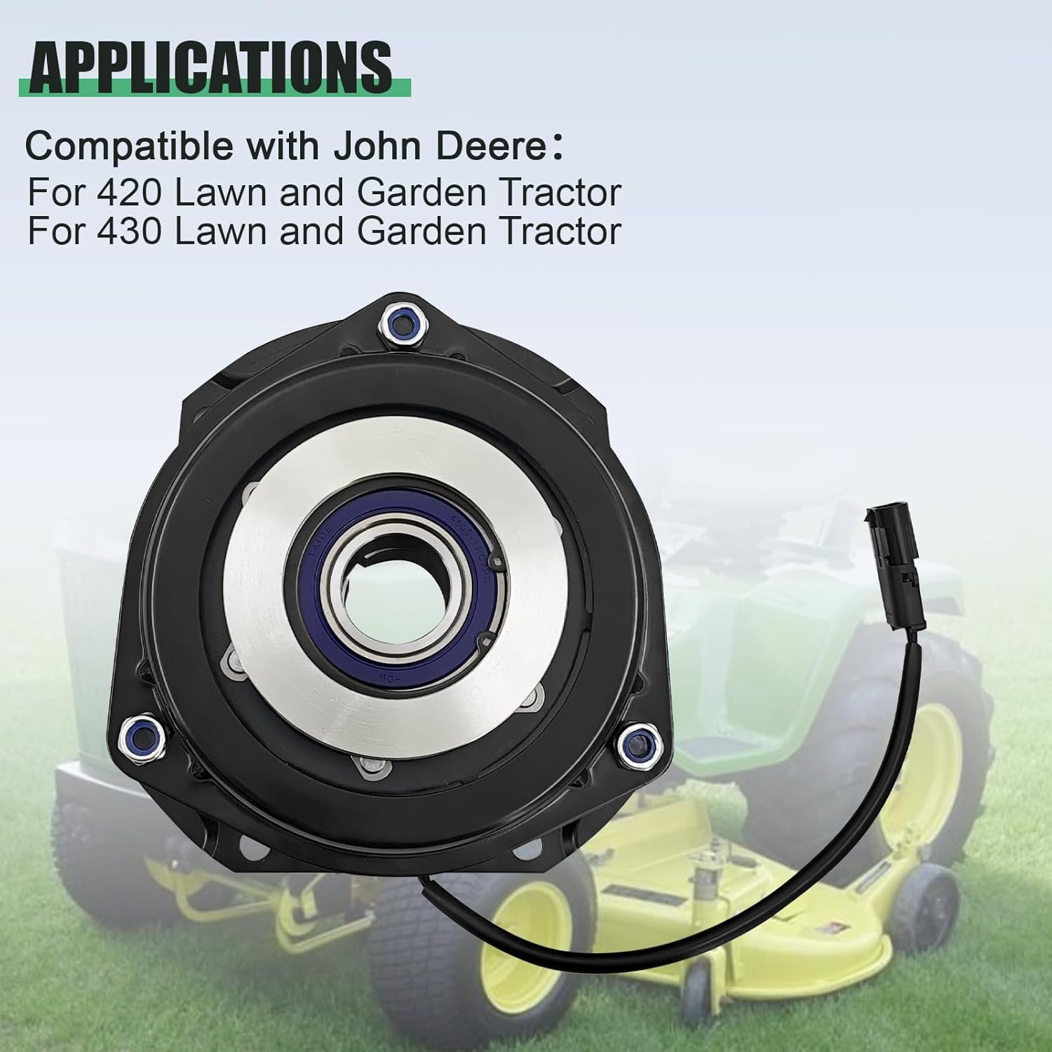 AM104238 X0752 Electric PTO Mower Clutch Compatible with John Deere 420 430 Tractors Replace# AM100848, AM101137, AM104896, AM39329, MA-GT-JD8CU1