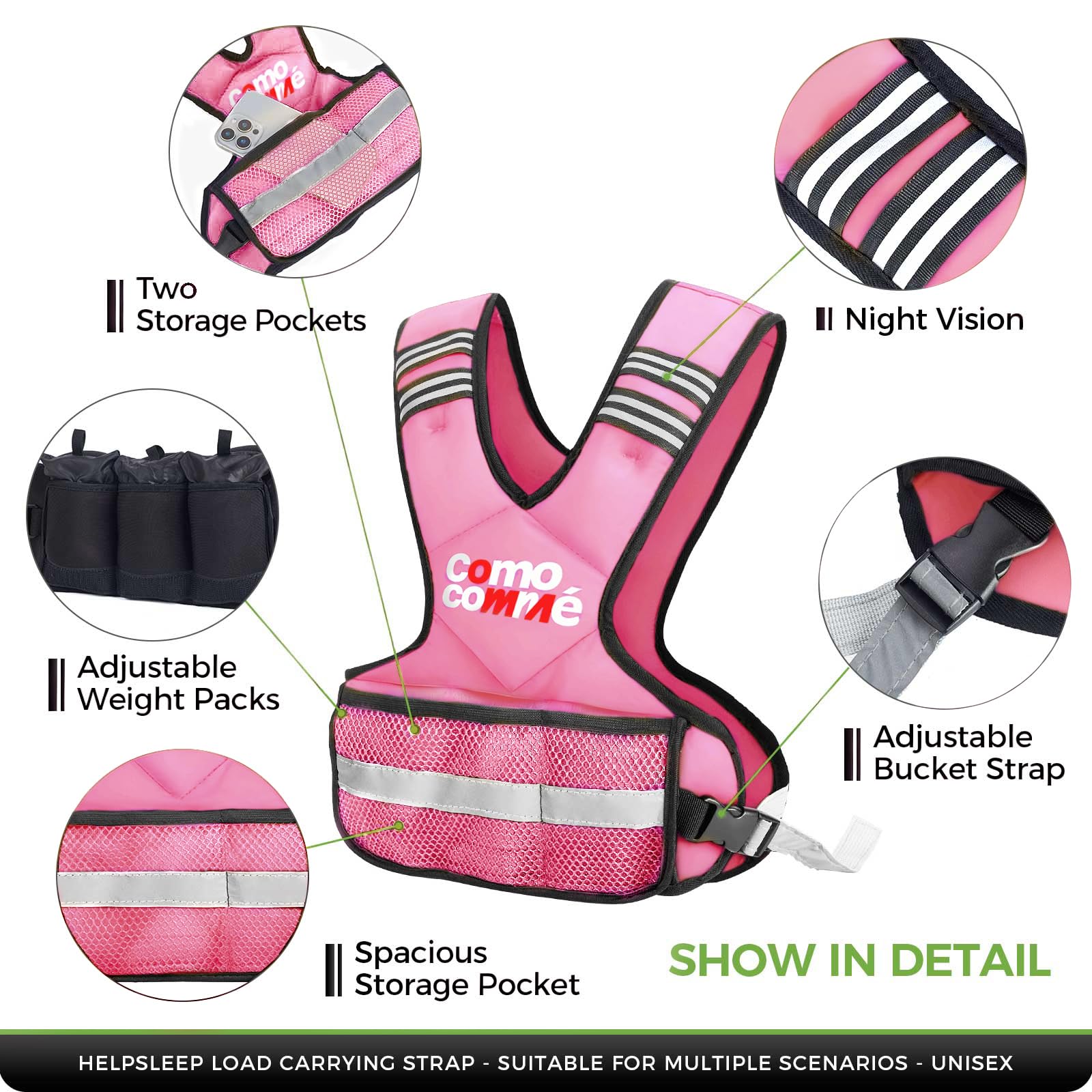 Gilet ponderato regolabile per uomini e donne, 1,8-4,5 kg/5,4-8,2 kg/9,1-14,5 kg gilet con 6 Ironsand per pesi, corsa, allenamento e allenamento, set di esercizi per corsa, passeggiate