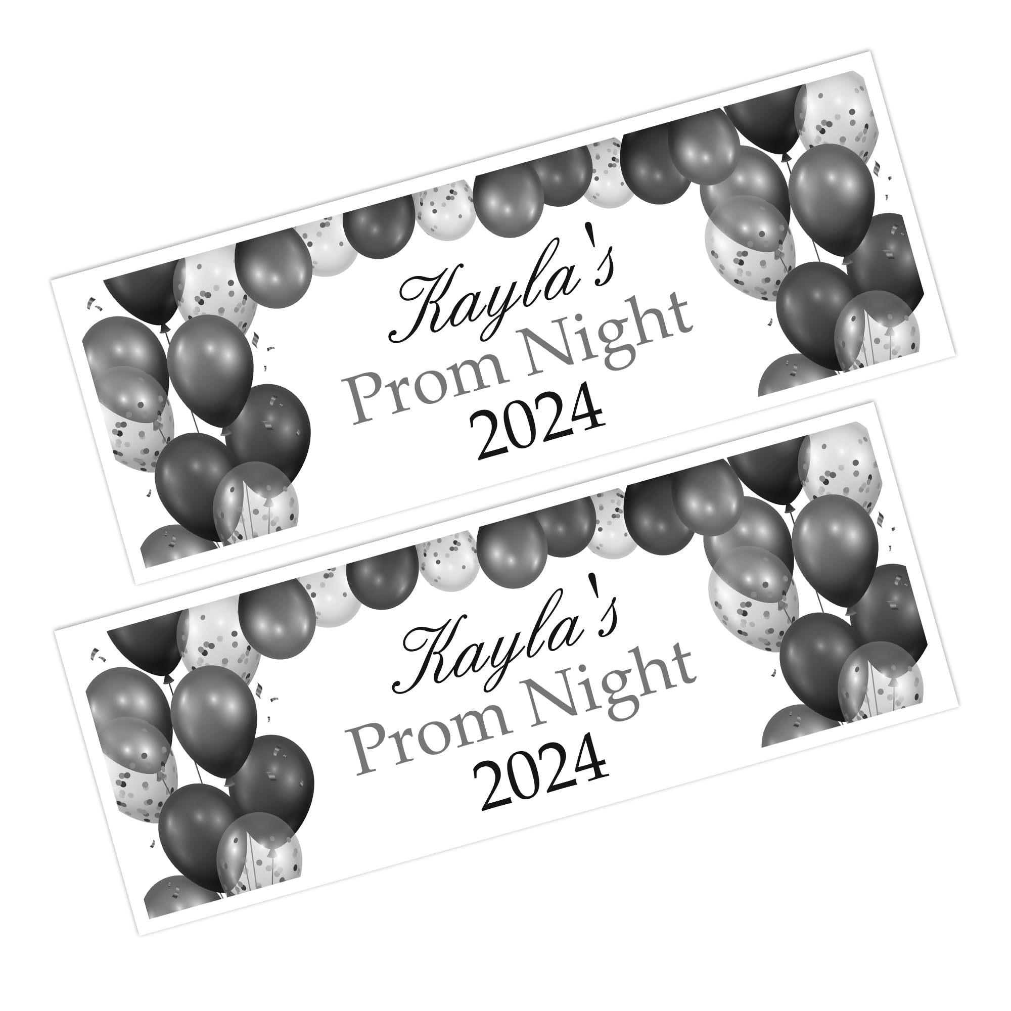 x2 Personalised Prom School Leavers Banners