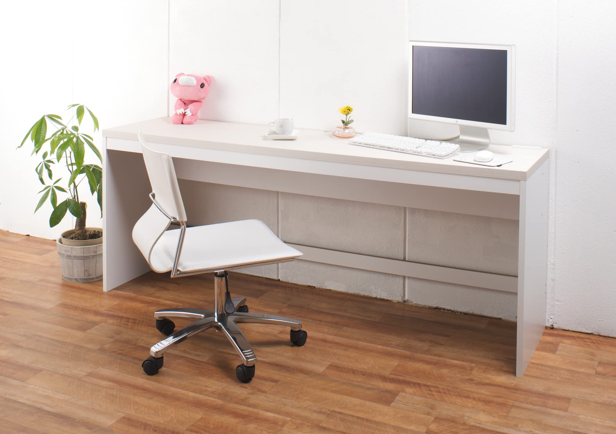 Amazon | 薄型 パソコンデスク ハイタイプ 奥行45 幅180