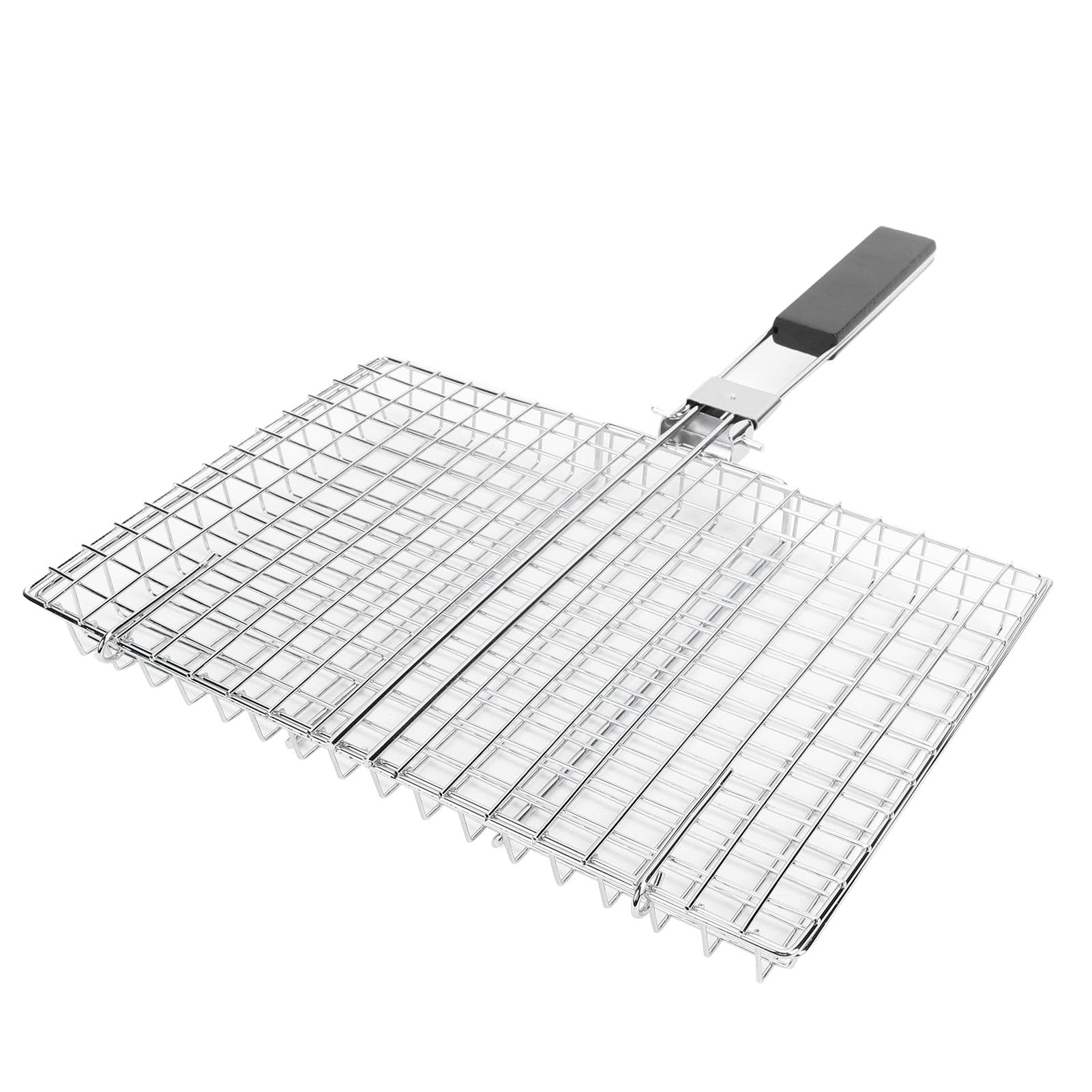 Cestello per Griglia, Griglia di Cottura in Acciaio Al Carbonio, Grande Accessorio per Barbecue da 12,6 X 8,9 Pollici per Pesce e Verdure (A)