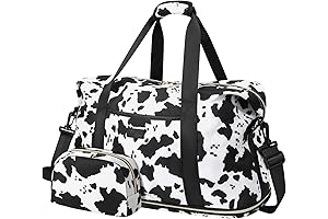 Cow Print Duffle Bag: Essential Carry-On for Trips and Hospital