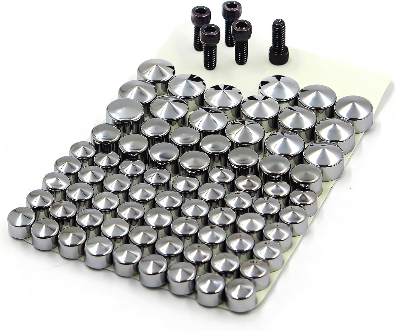 Chrome Bolts Toppers Caps Compatible with 2007 2008 2009 2010 2011 2012 2013 Harley FLT FLH