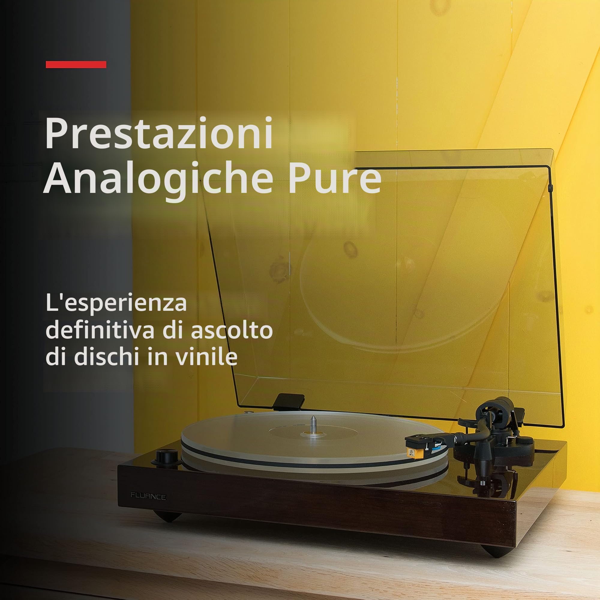 Fluance RT85N Reference High Fidelity Vinyl Turntable Record Player with Nagaoka MP-110 Cartridge, Acrylic Platter, Speed Control Motor High Mass MDF Wood Plinth Vibration Isolation Feet - Piano Black