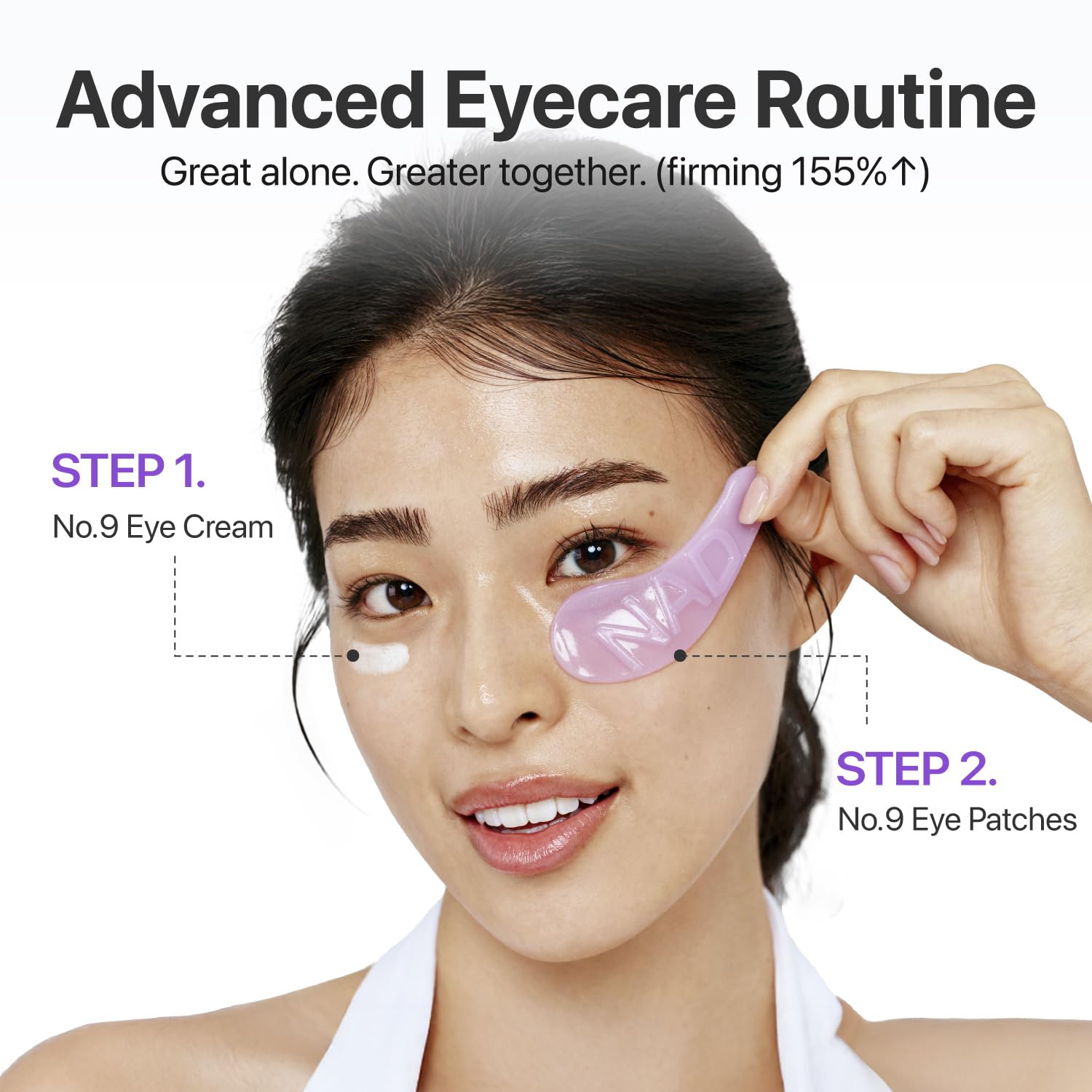 numbuzin No.9 Eye Patches, NAD+ Collagen Gel Eye Masks with Peptides, Caffeine & Niacinamide, 5 Pairs (10 Patches)