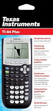 Texas Instruments TI-84 Plus Graphics Calculator 8 Line Display Memory 2D Views Dark Blue